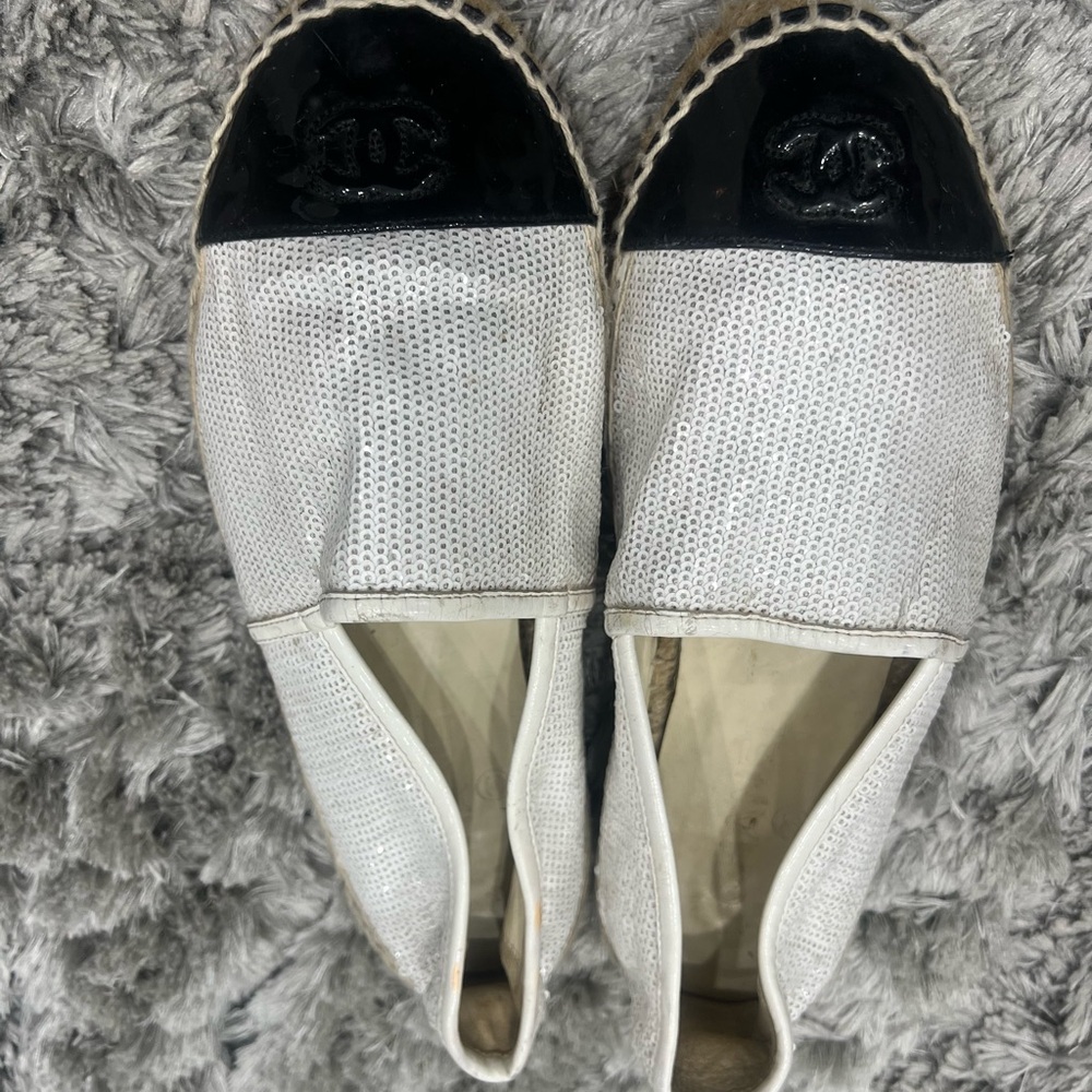 Chanel Patent Leather Glitters Espadrilles